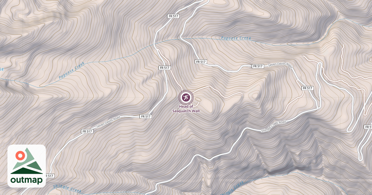 Map of Head of Sasquatch Wall