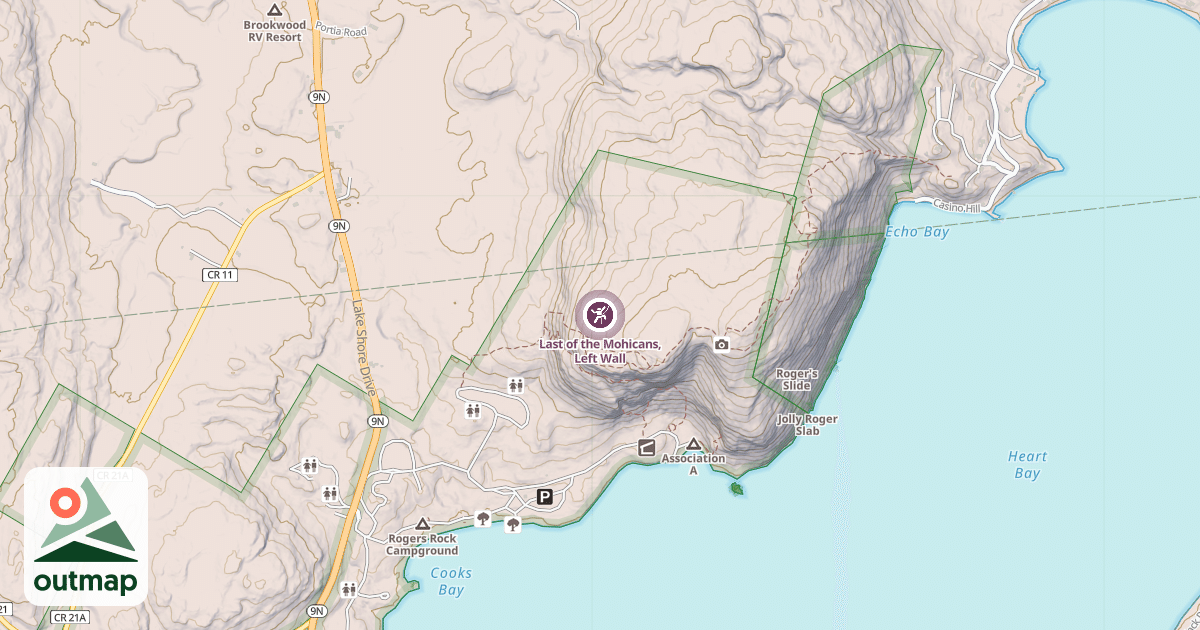 Map of Last of the Mohicans, Left Wall