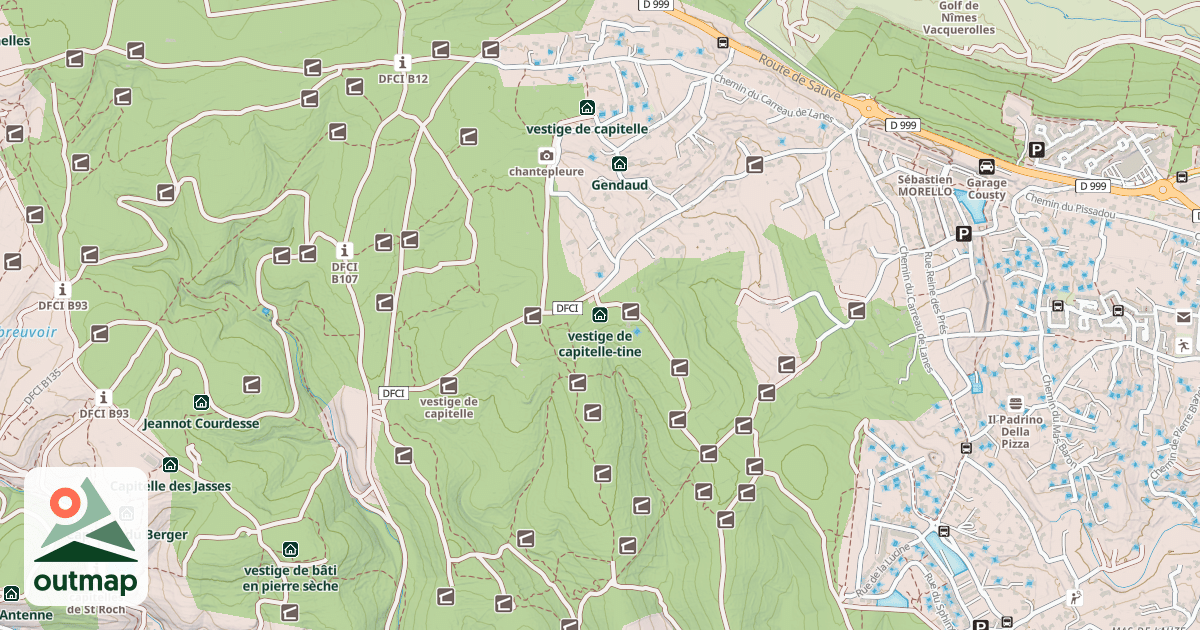 Map of vestige de capitelle-tine
