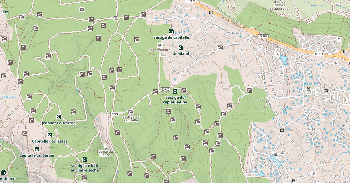 Map preview of vestige de capitelle-tine