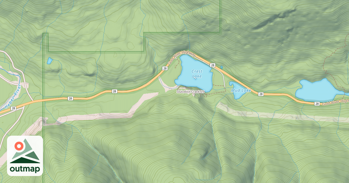 Map of Sluicebox Crack