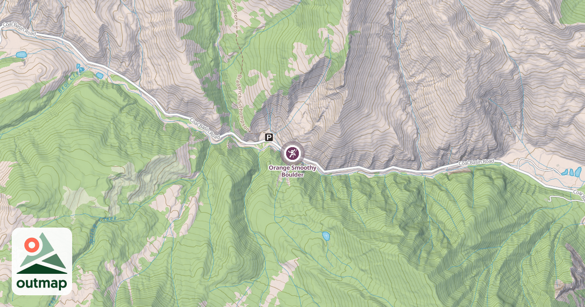 Map of Orange Smoothy Boulder