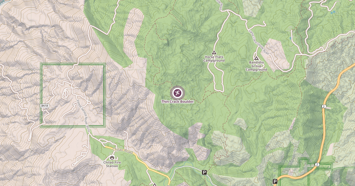 Map preview of Thin Crack Boulder