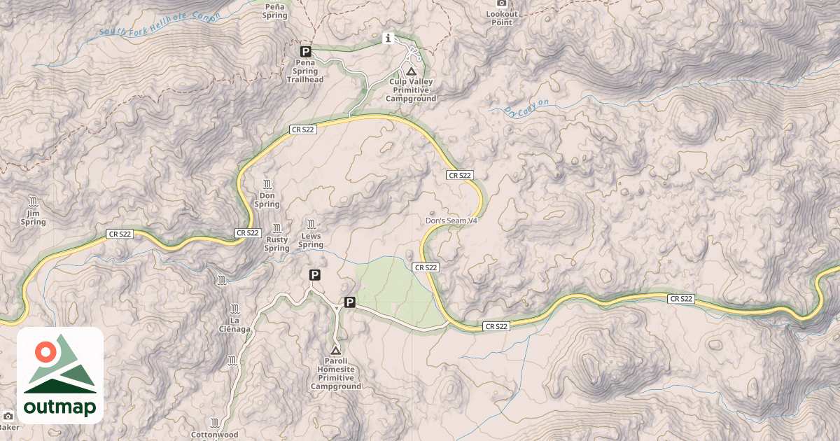 Map of Don's Seam