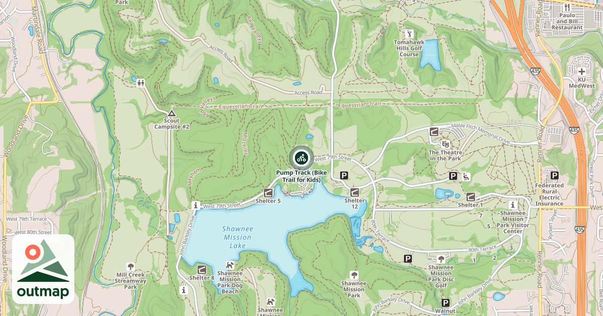 Map of Pump Track (Bike Trail for Kids)