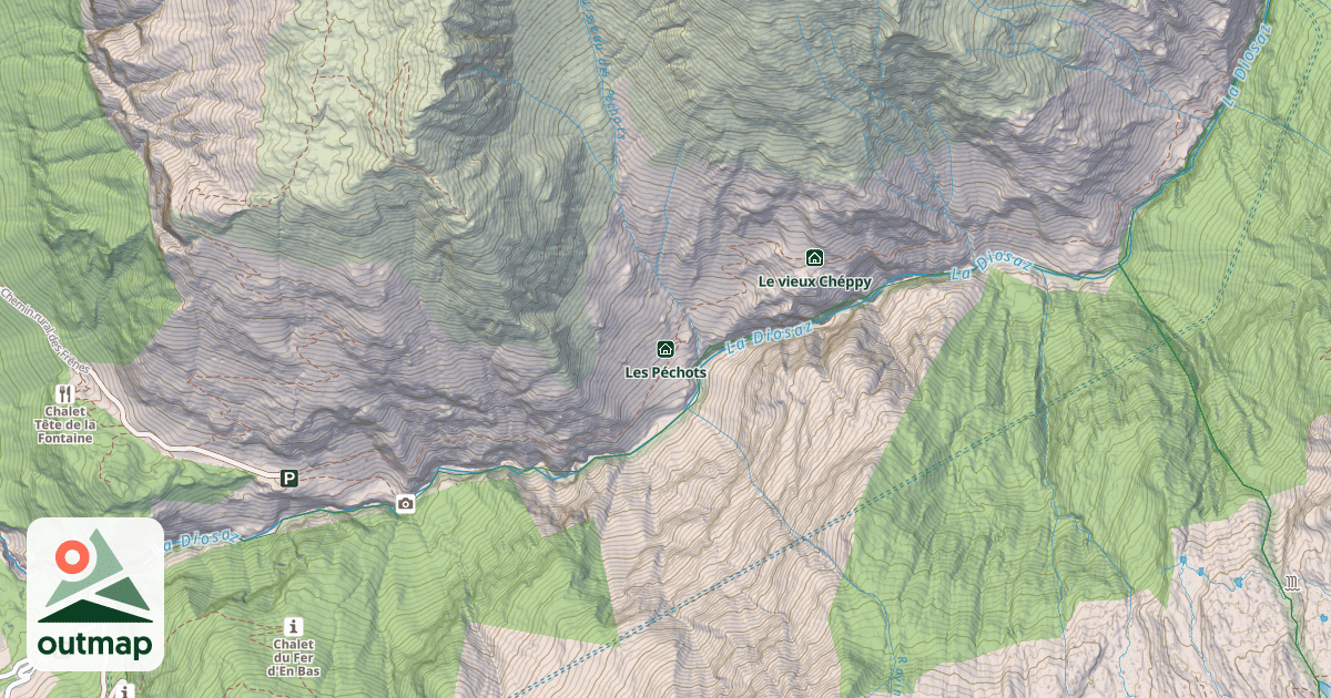 Map of Les Péchots