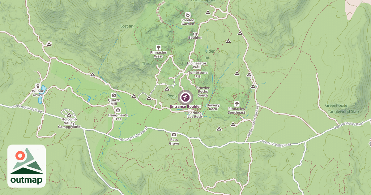 Map of Entrance Boulder