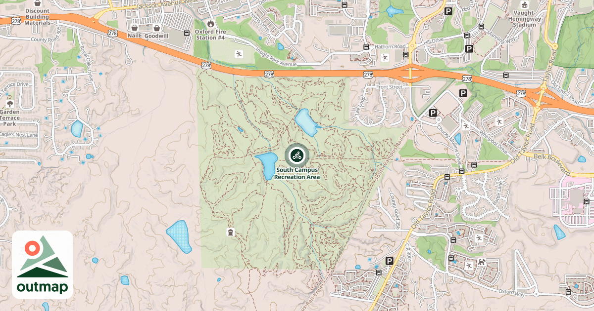 Map of South Campus Recreation Area