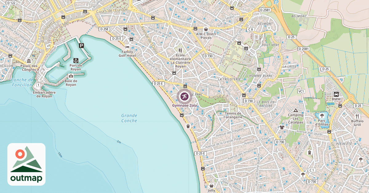 Map of Gymnase Zola