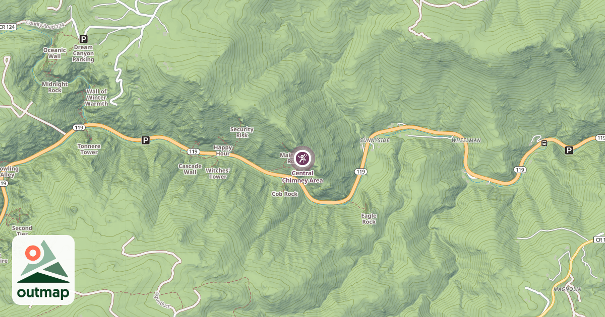 Map of Central Chimney Area
