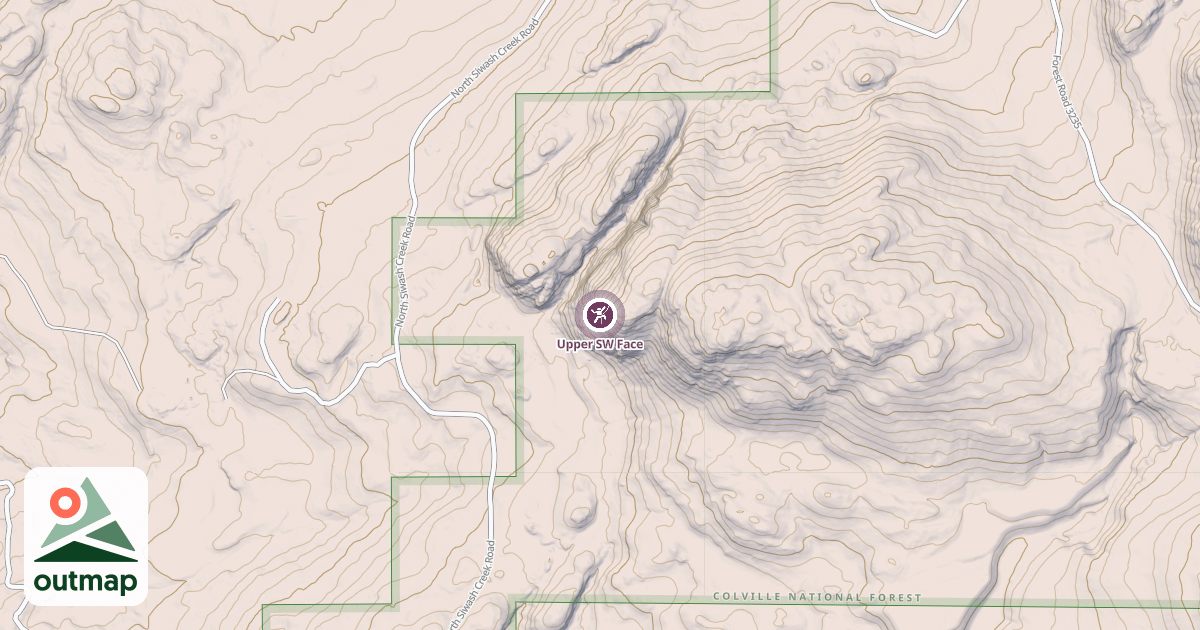 Map of Upper SW Face