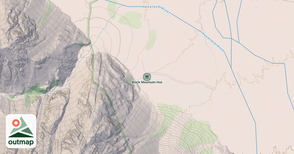 Map of Black Mountain Hut