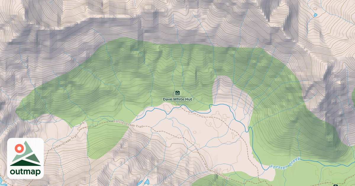 Map of Dave White Cabin