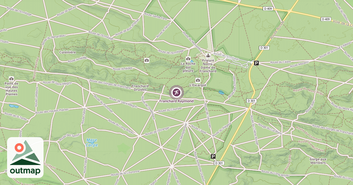 Map of Franchard Raymond