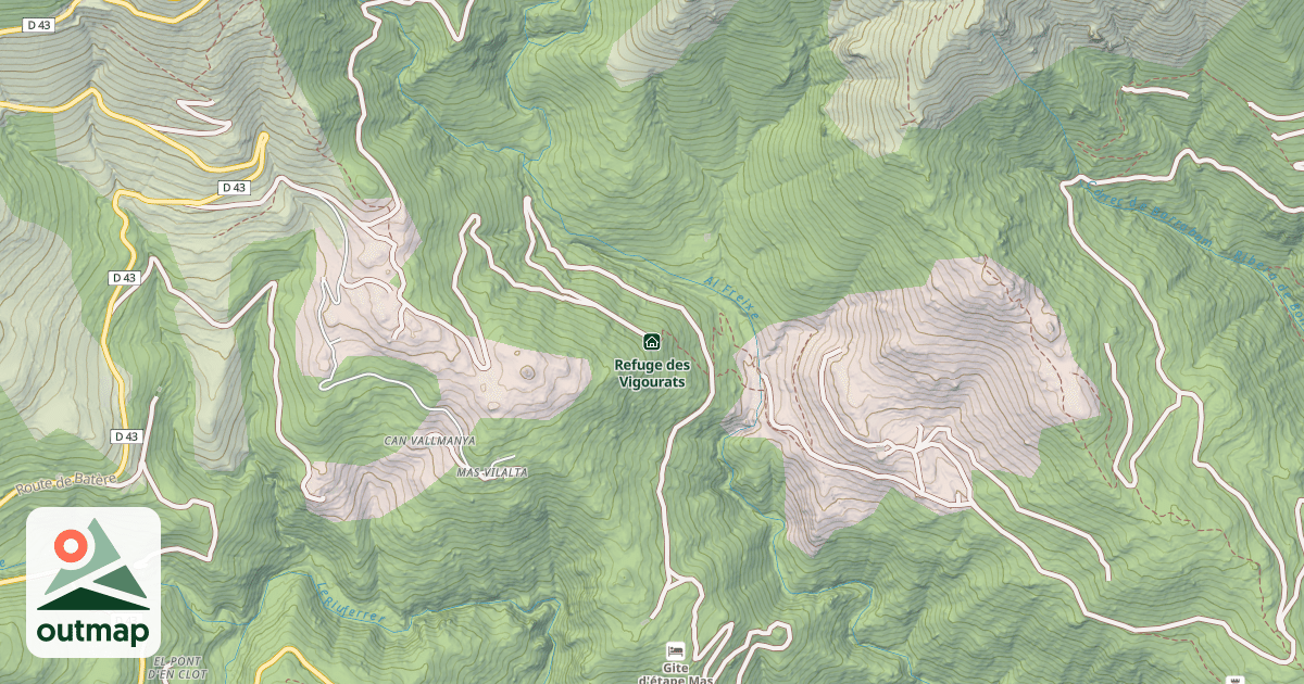 Map of Refuge des Vigourats