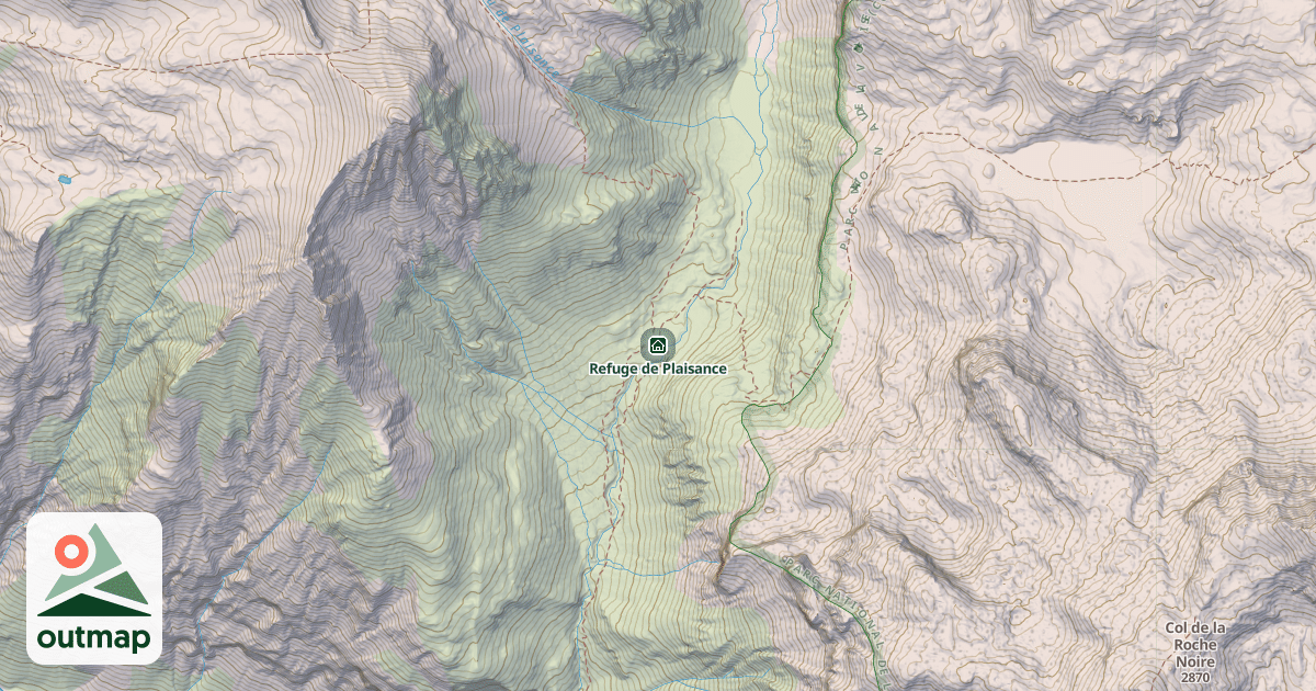 Map of Refuge de Plaisance