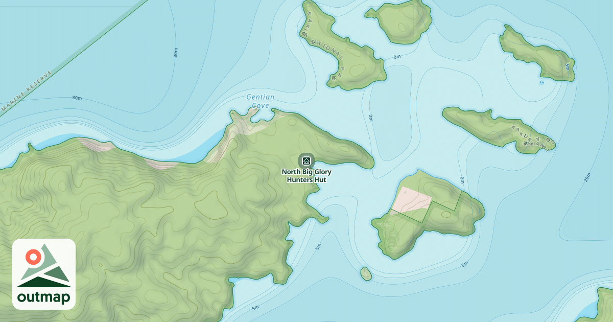 Map of North Big Glory Hunters Hut