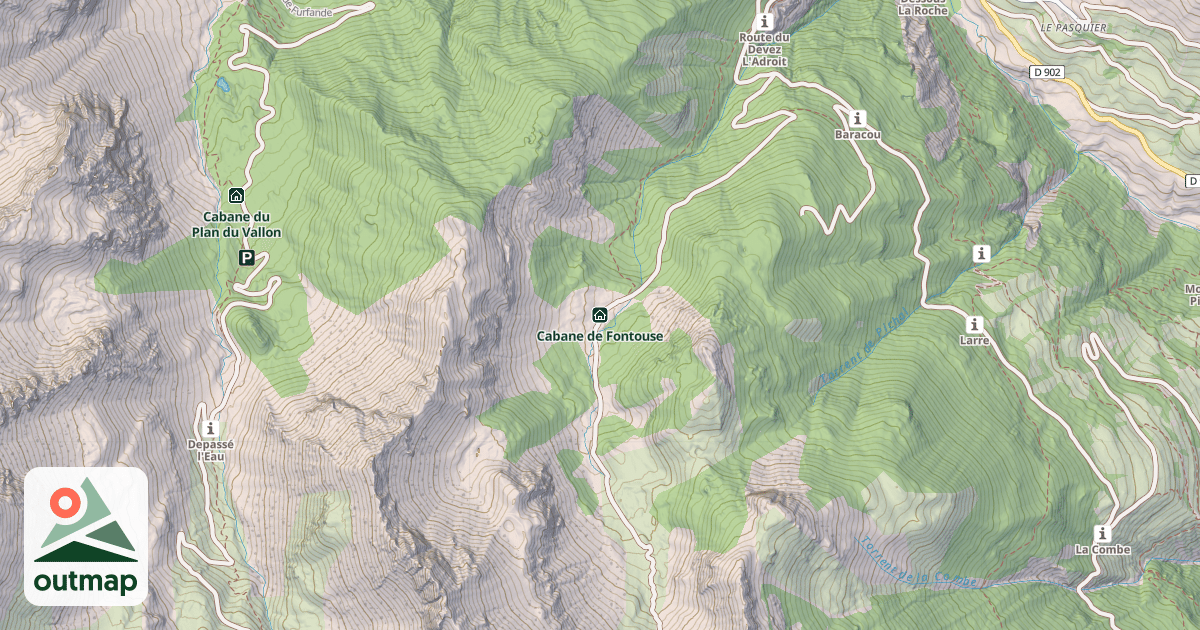 Map of Cabane de Fontouse