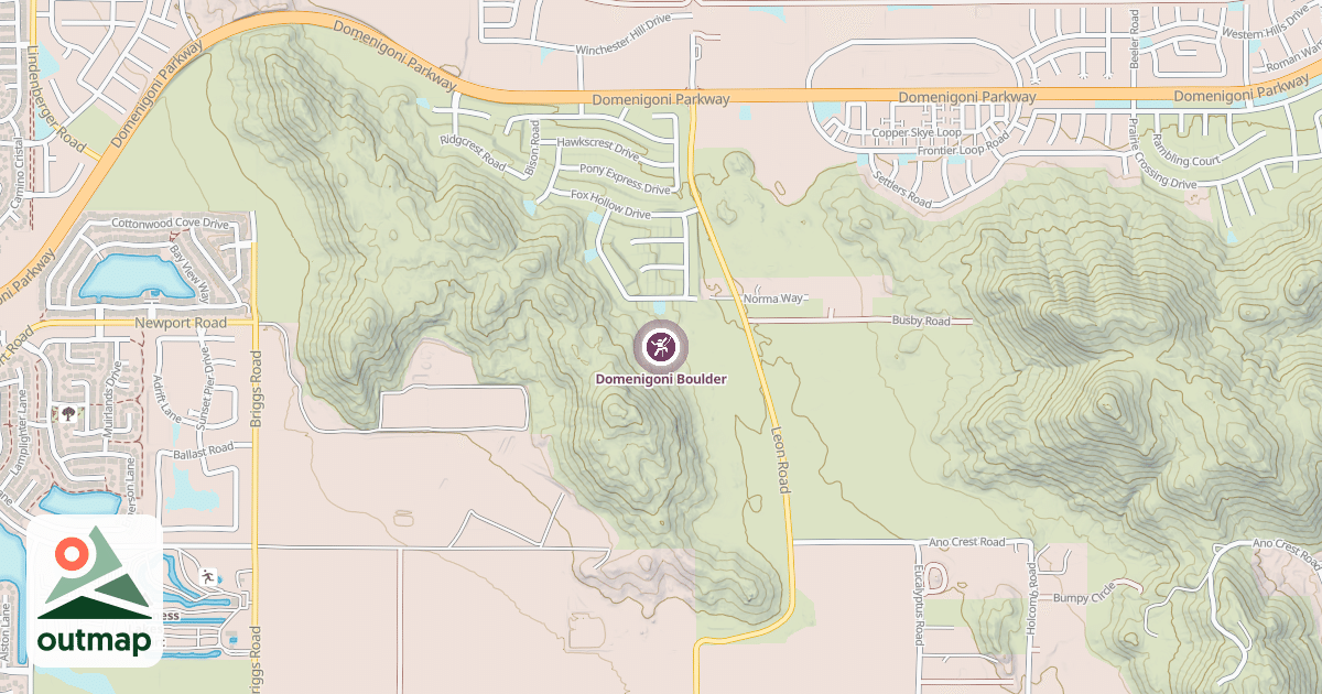 Map of Domenigoni Boulder