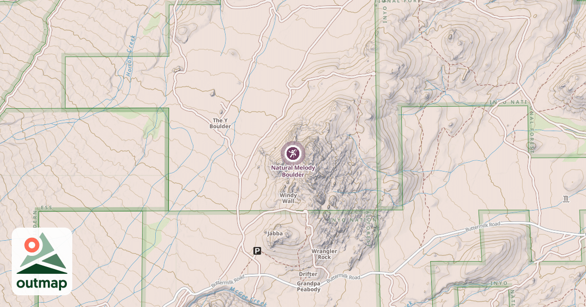 Map of Natural Melody Boulder