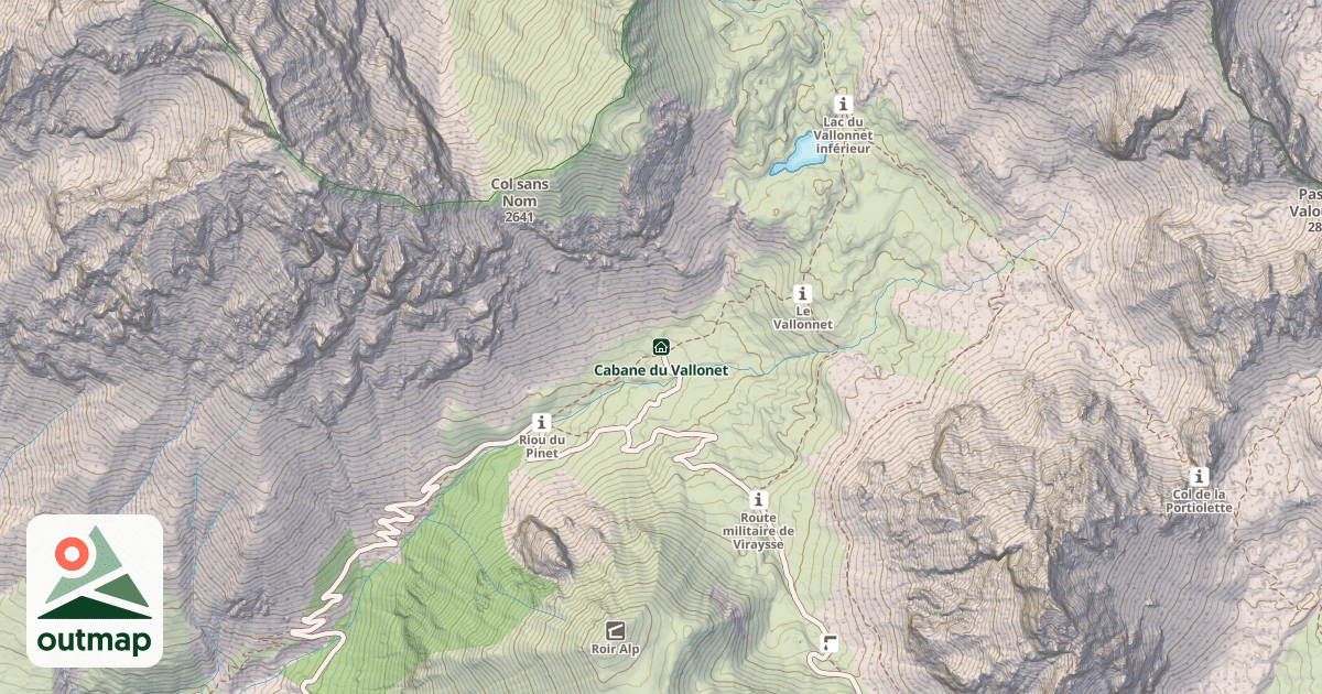 Map of Cabane du Vallonet