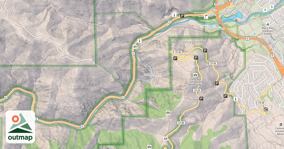 Map of Coffin Crack