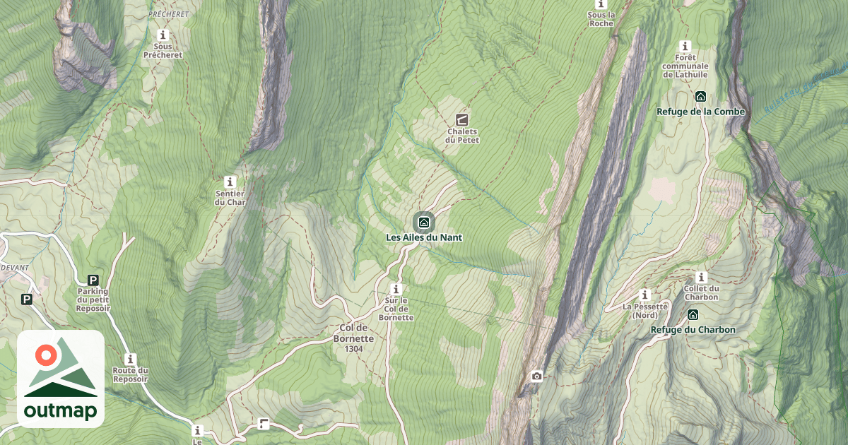 Map of Les Ailes du Nant