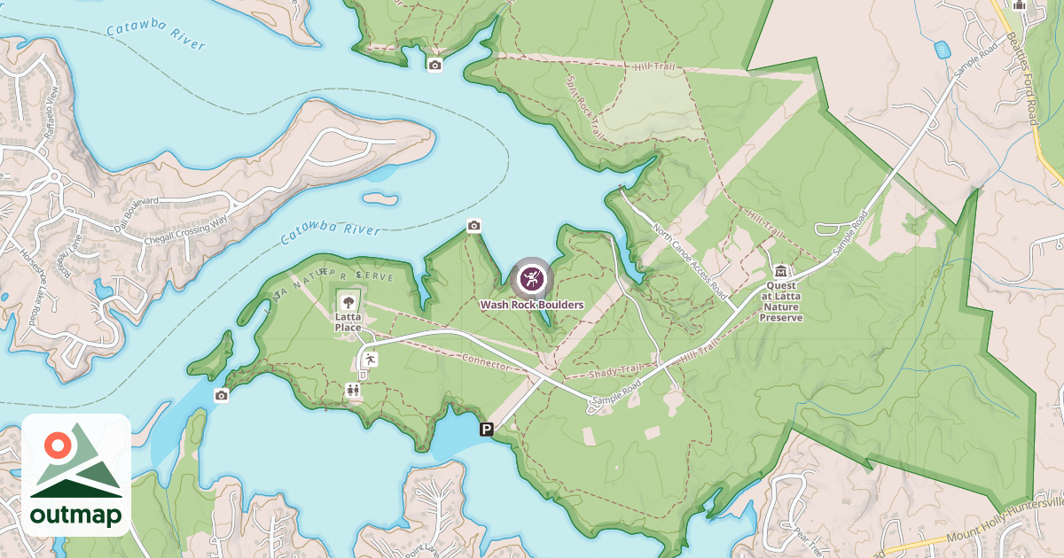 Map of Wash Rock Boulders