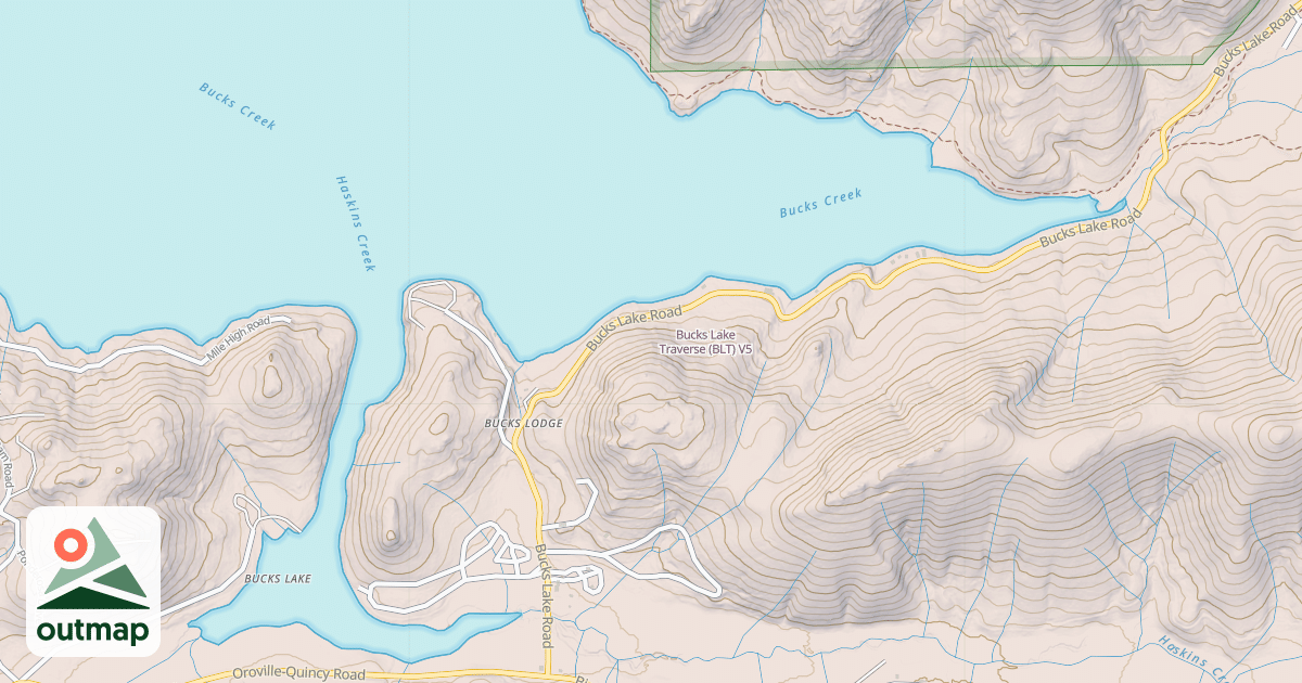 Map of Bucks Lake Traverse (BLT)