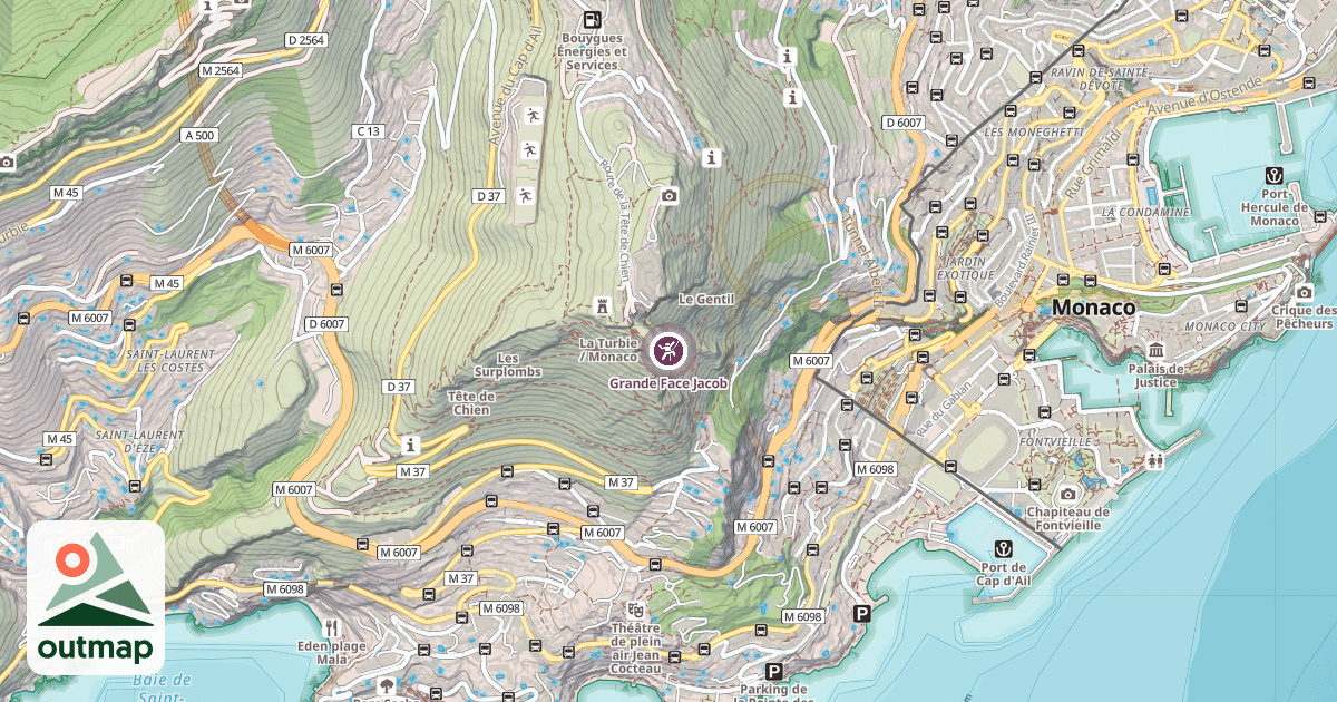 Map of Grande Face Jacob