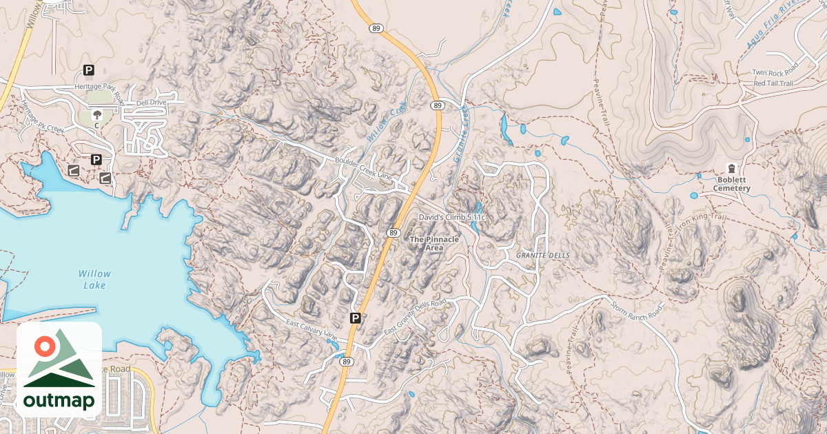 Map of David's Climb