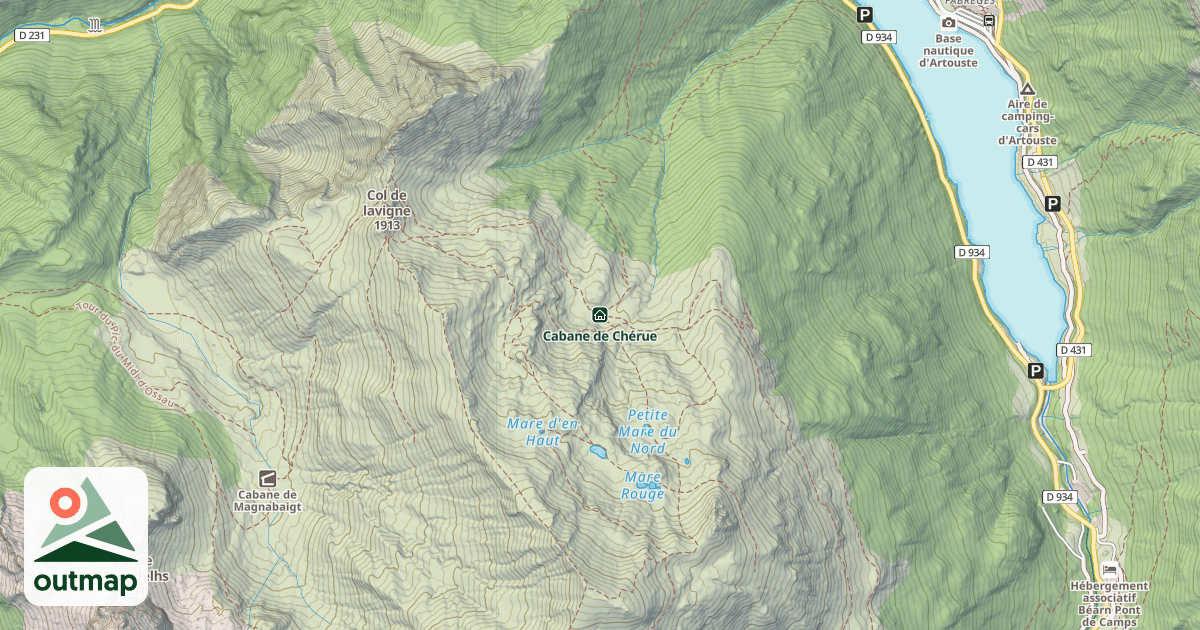 Map of Cabane de Chérue