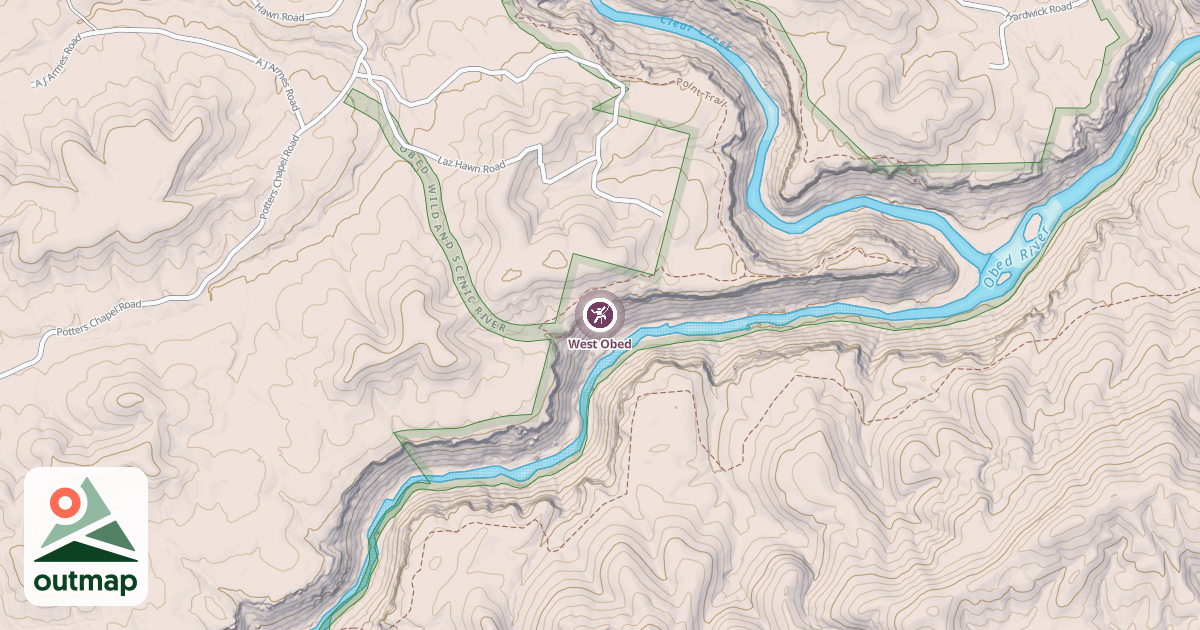 Map of West Obed