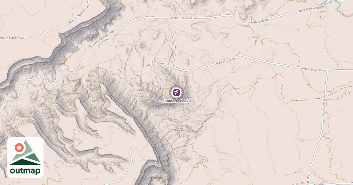 Map of Pinnacle Peak
