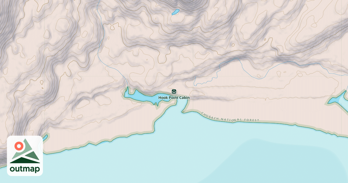 Map of Hook Point Cabin