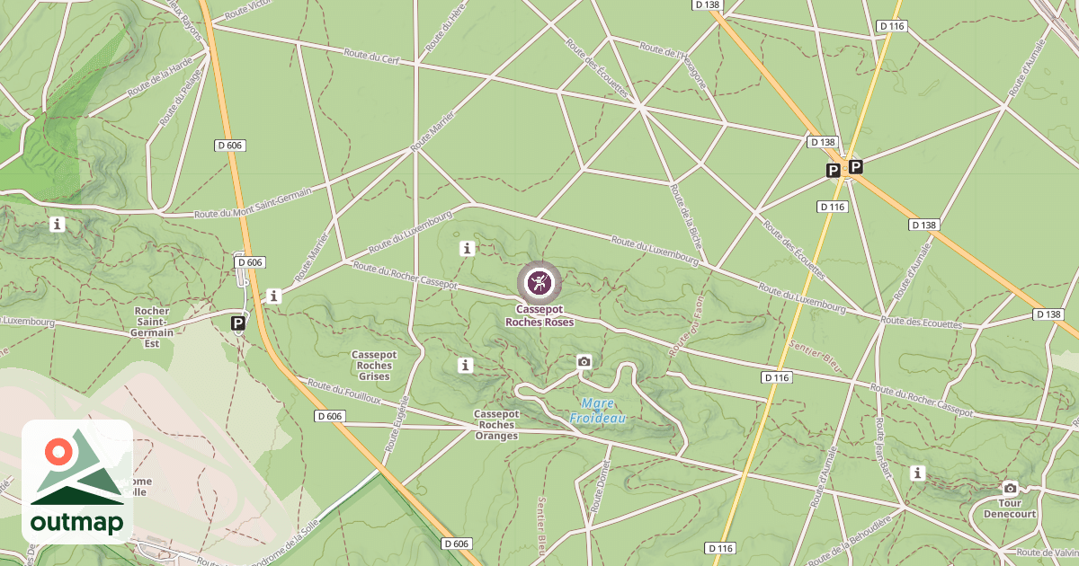 Map of Cassepot Roches Roses
