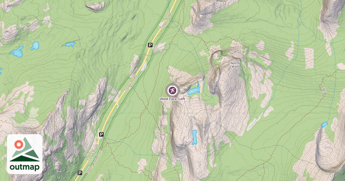 Map of West Face, Left