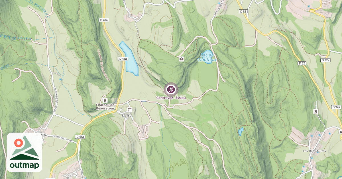 Map of Contrevoz - Essieu