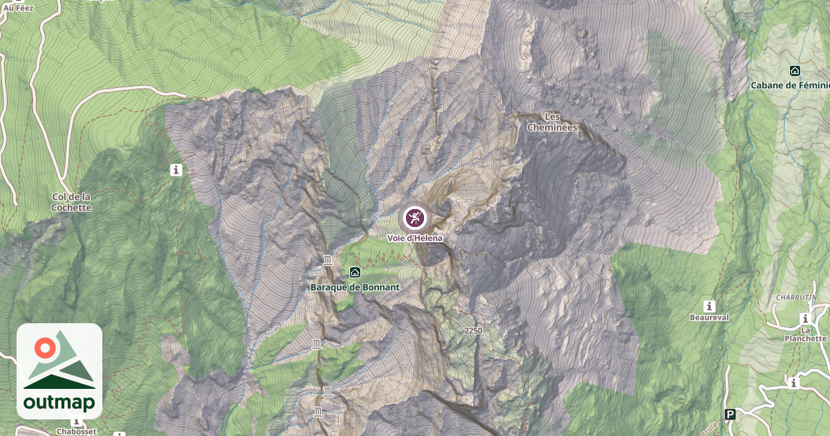 Map of Voie d'Helena