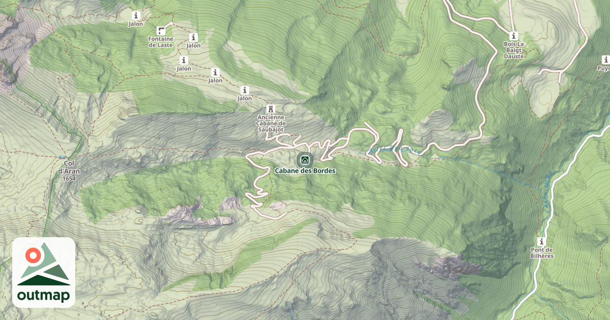 Map of Cabane des Bordes