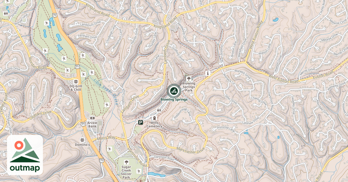Map of Blowing Springs