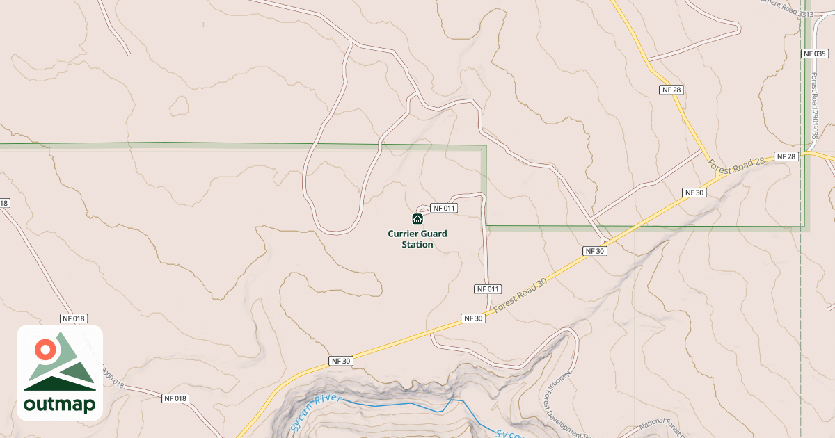 Map of Currier Guard Station