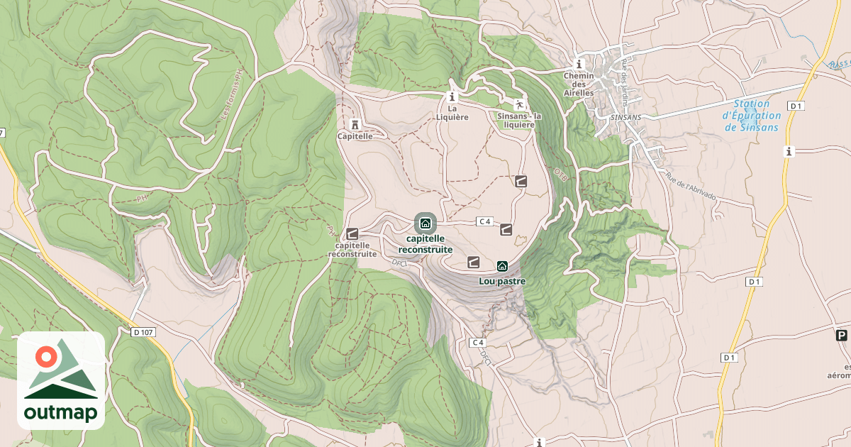 Map of capitelle reconstruite