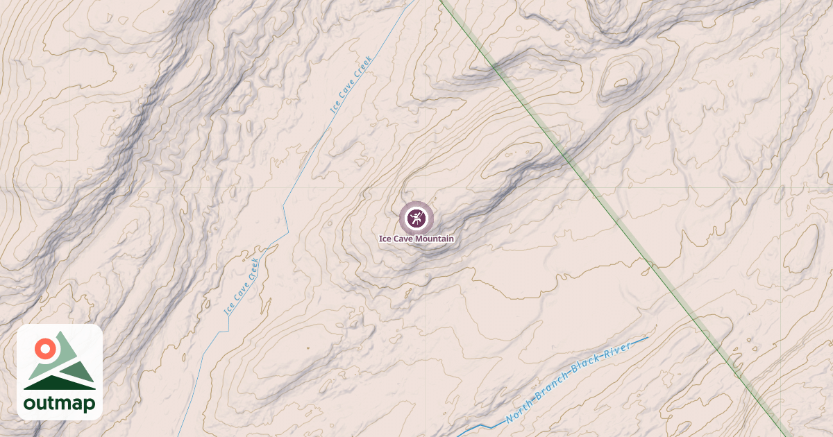 Map of Ice Cave Mountain