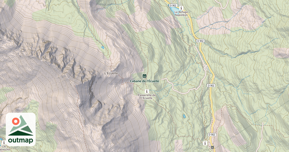 Map of Cabane de l'Écuelle