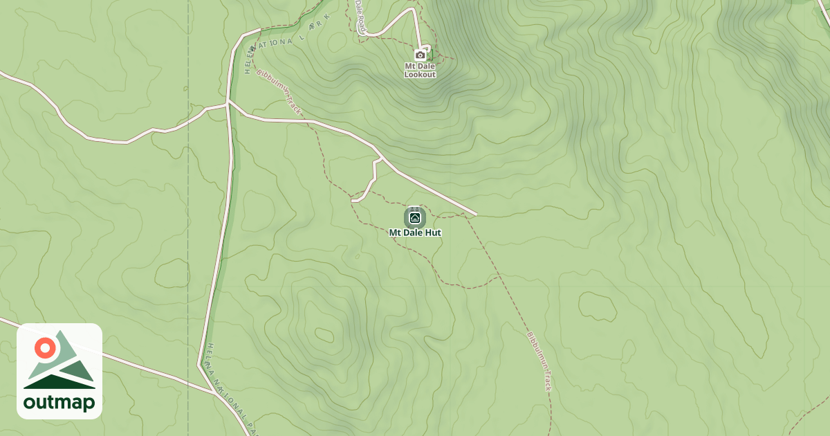 Map of Mt Dale Hut
