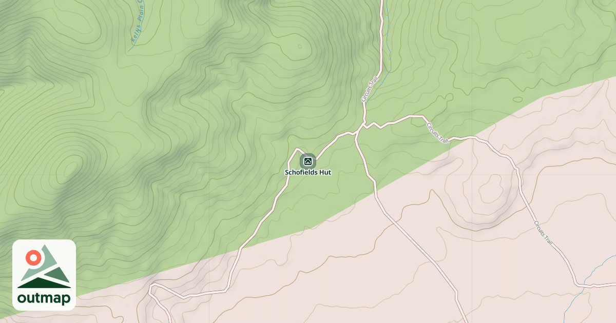 Map of Schofields Hut
