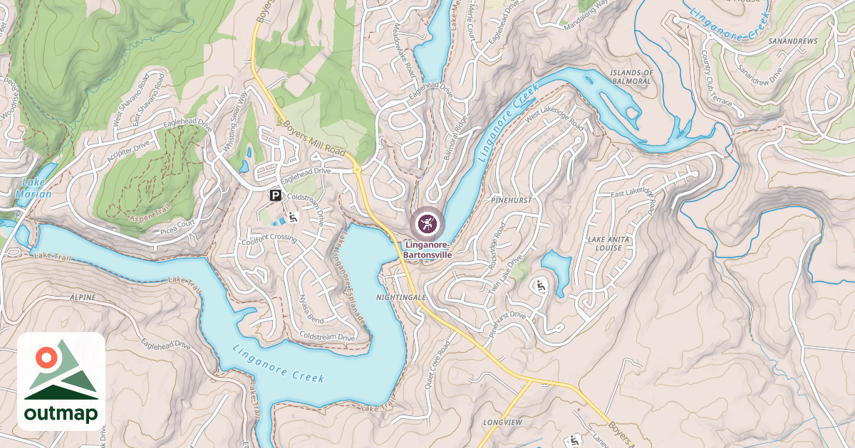 Map of Linganore-Bartonsville