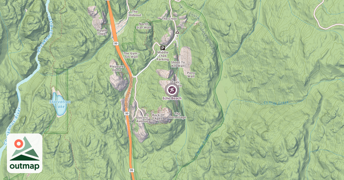Map of Echo Beach