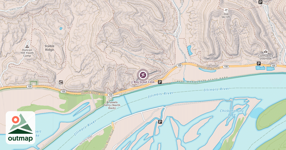 Map of J: Boy Scout Cove